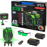 Лазерный уровень 4D Stif BL-16XL (микролифт, 2 аккумулятора в комплекте)